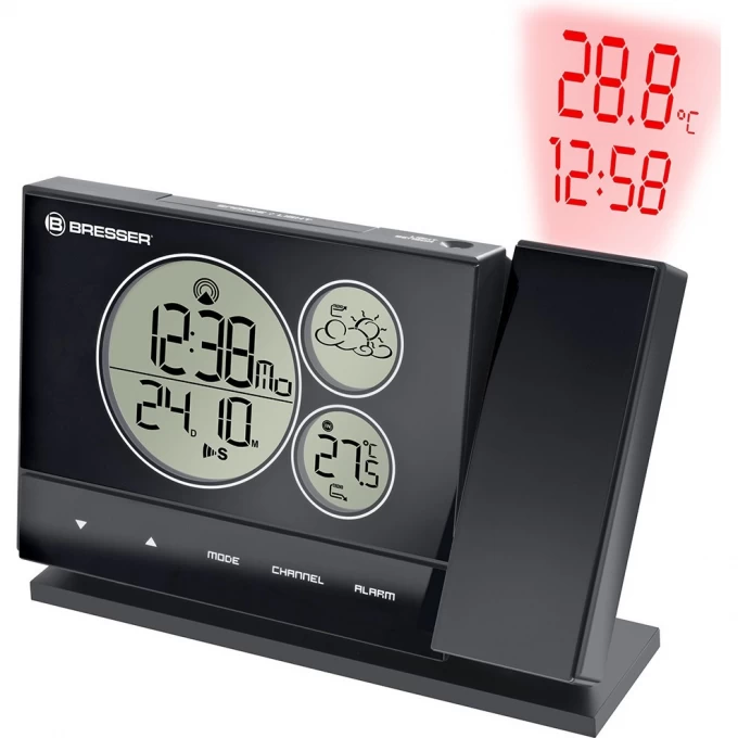 Метеостанция BRESSER BF-PRO с проектором, черная 74582 Метеостанция BRESSER BF-PRO с проектором, черная 74582